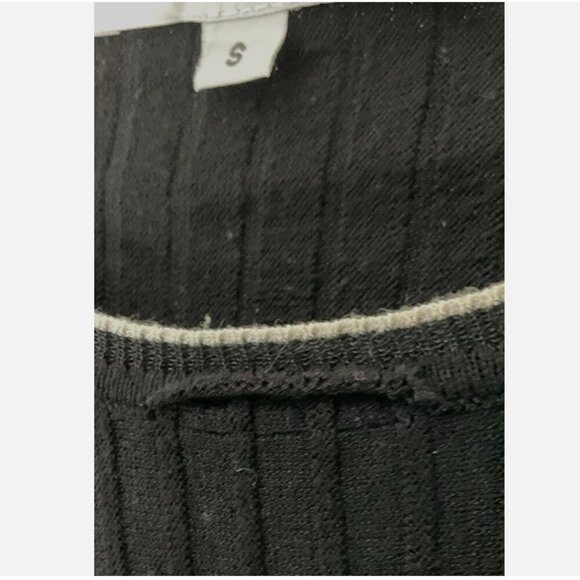 Roksanda Collective Tie Puff-Sleeve Top Long-Sleeve Black Textured Small *FLAW* - Picture 8 of 8